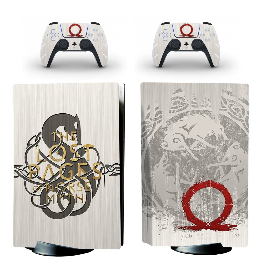 

Game God of War PS5 Disc Skin Sticker Decal Cover for Console and 2 Controllers PS5 Disk Skin Sticker Vinyl