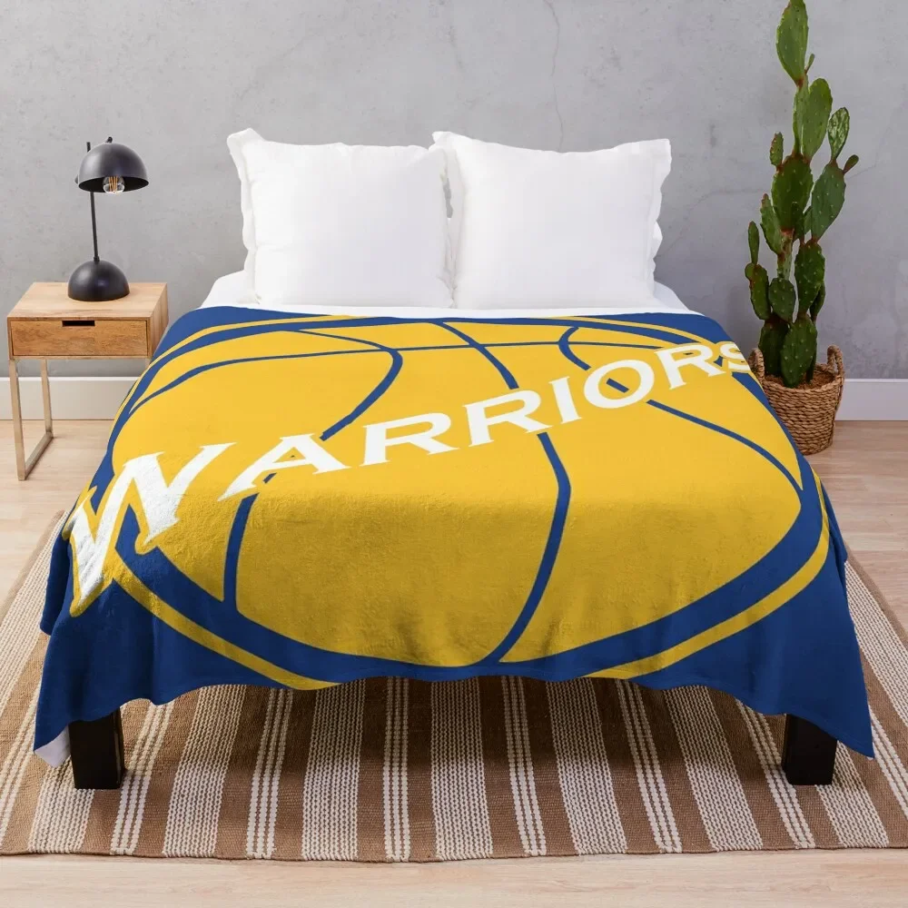 

Golden State blue basketball logo Throw Blanket