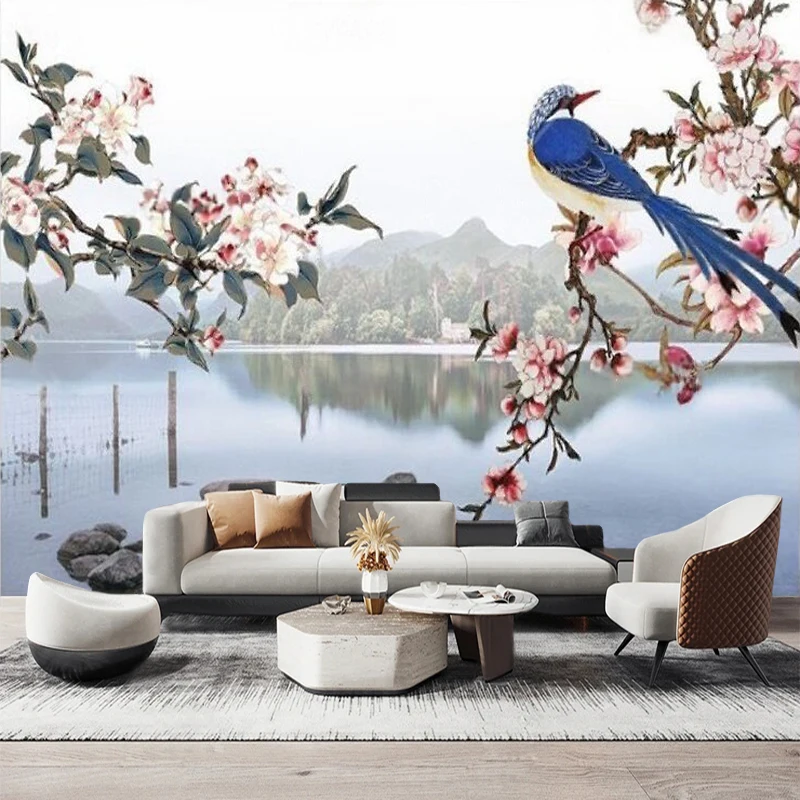 New Chinese-Style Luxurious Flower Peacock Boat On The River With Natural Scenery And Luxurious Home Furniture Sofa Decoration