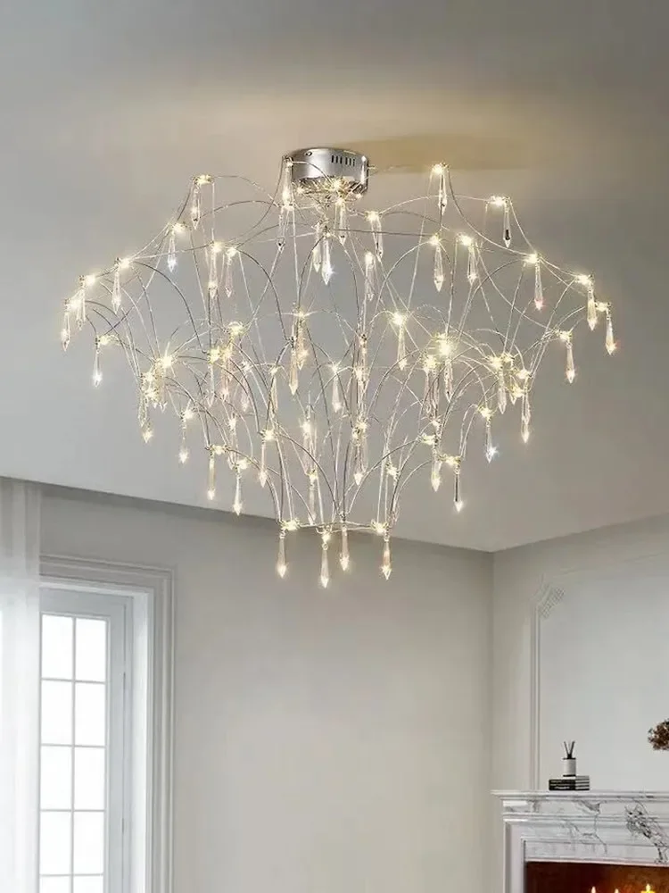 Lâmpada pingente LED moderna para sala de estar, Deluxe Star Lamp, Firefly Light, Luxurious Villa Designer, Iluminação Criativa