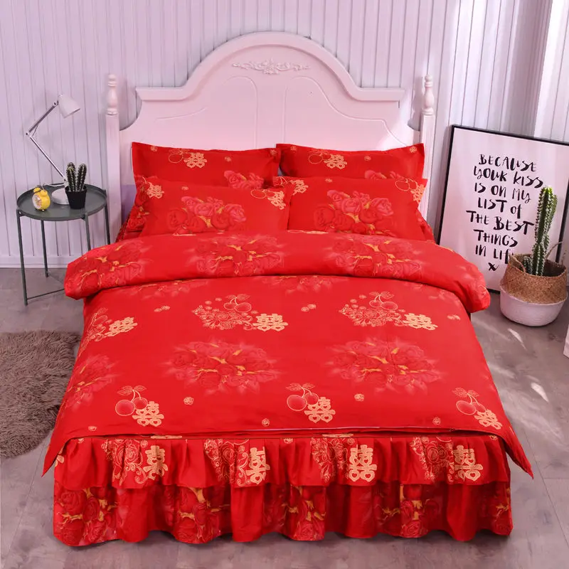 Love Heart Bedding Set Comforter Cover Sets Duvet Cover Set Home Sheet Pillowcase Soft No Filling Bed Linen Twin Full Queen Size