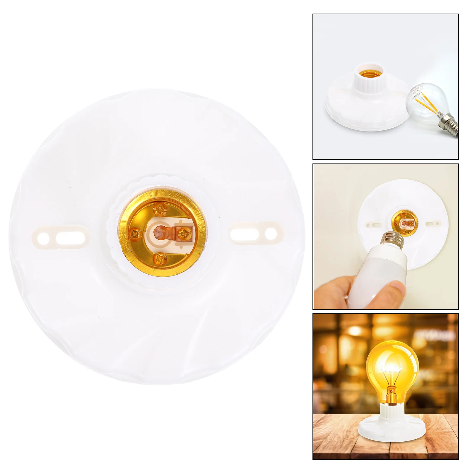 

10Pcs E27 Lamp Socket Fire Resistant Light Bulb Holder Safe Stable Replacement for Hanging Lamp Table Light Fixture Decorative