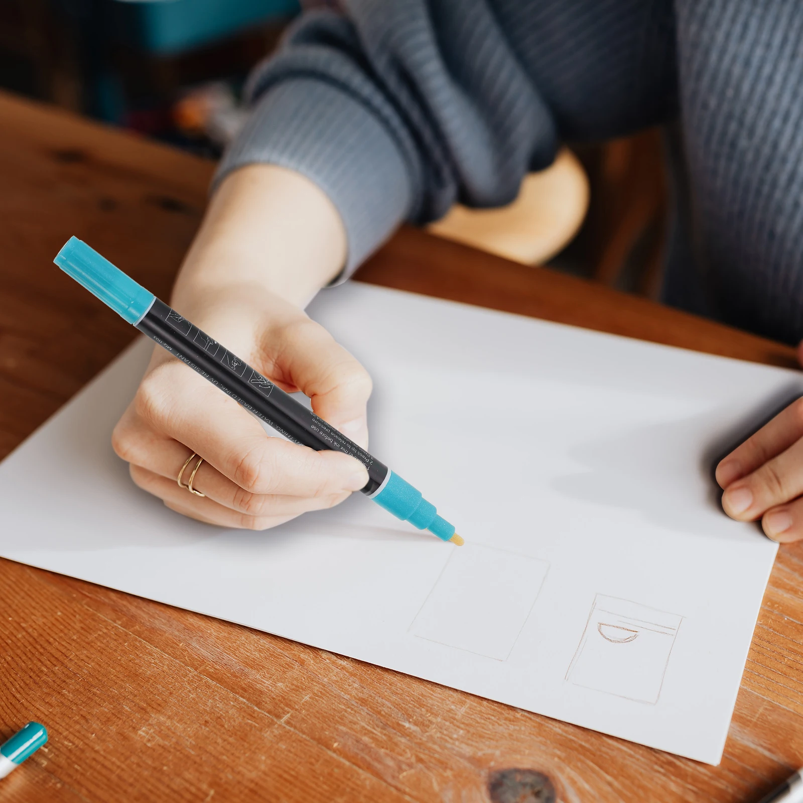 

12pcs Fluorescent Pens Multi-Function Draw Marker Portable Paint Pen For Diy Art Crafts Bible Highlighters No Bleed On Wood