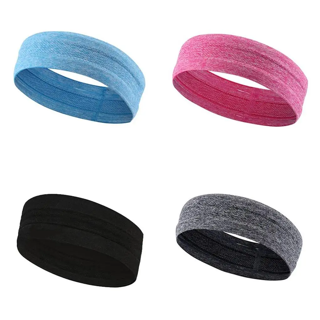 4 Pieces Yoga Cycling Running Jogging Sweatband Exercise Fitness Workout Hairband Weight Lifting Sports Headband