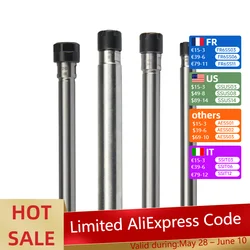 Collet Chuck Holder C10/C12/C16/C20/C25/C32/C40 for ER8-ER25A/ER11-32M/UM Collet 100-200L Extension Straight Shank Extension rod