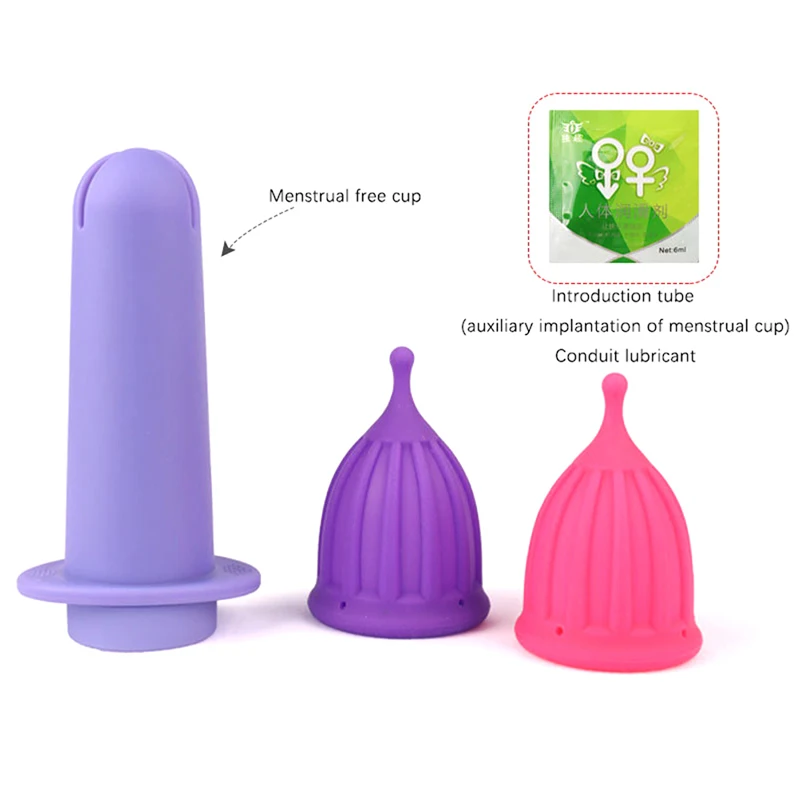 Portable Menstrual Cup Booster Medical Silicone Leak-proof Lady Women Menstrual Period Cup Booster Feminine Hygiene Product