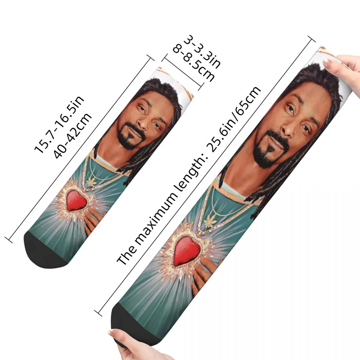 Autumn Winter Funny Men\'s Women\'s Jesus Snoop Dogg Socks Sweat Absorbing Crew Socks