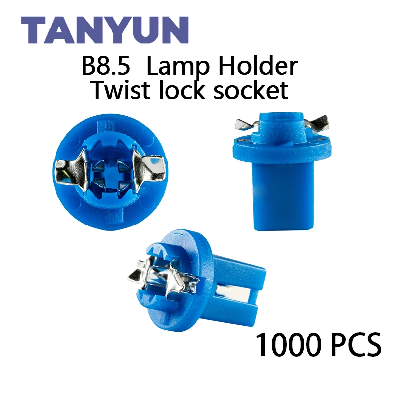 

TANYUN Signal Lamp B8.5d Twist Socket Instrument Panel Cluster Socket Lamp Holder Base B8.5d Blue 1000PCS Car Bulbs Base