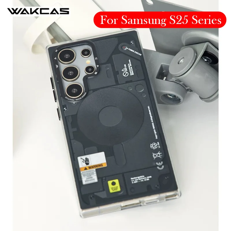 Wakcas Case For Samsung S25 Ultra Wireless Charging Back Cover Shell