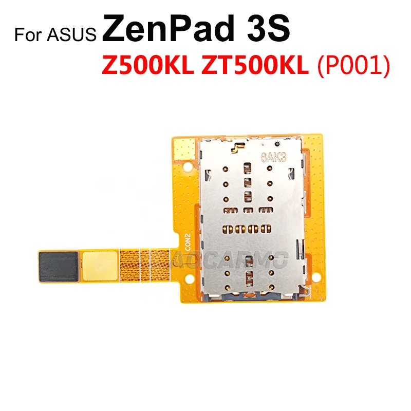 Aocarmo Sim Kaartlezer Tray Slot Houder Flex Kabel Voor Asus Zenpad 3S P001 Z500KL ZT500KL Vervangende Onderdelen