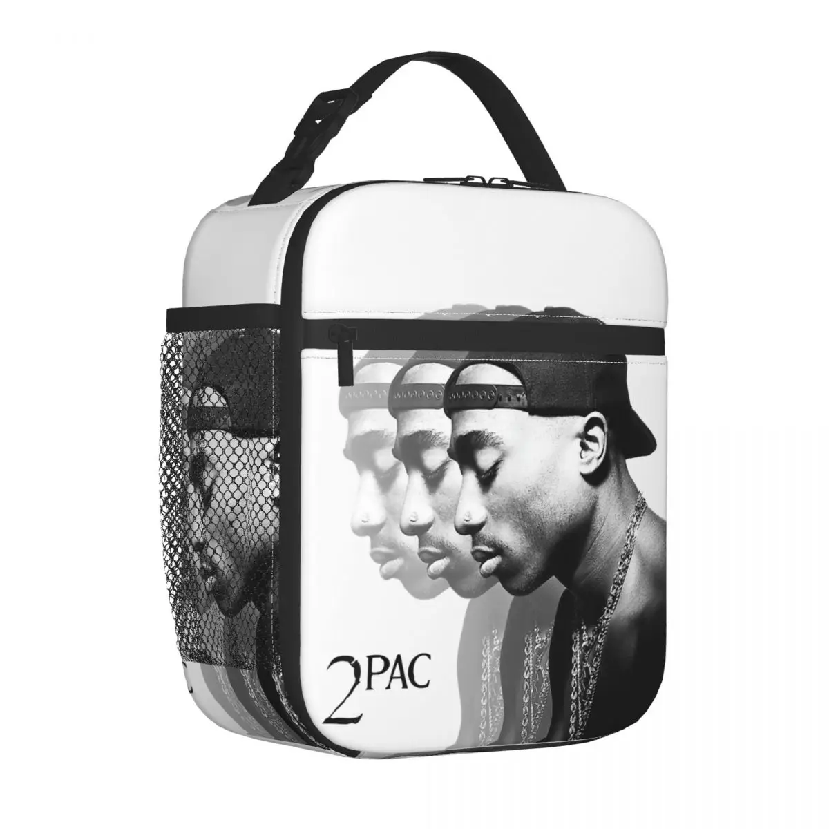 Tupac 2pac Repeat Thug Insulated Lunch Bag Thermal Bag  Lunch Container Hip Hop Leakproof Tote Lunch Box Food Bag Beach Travel