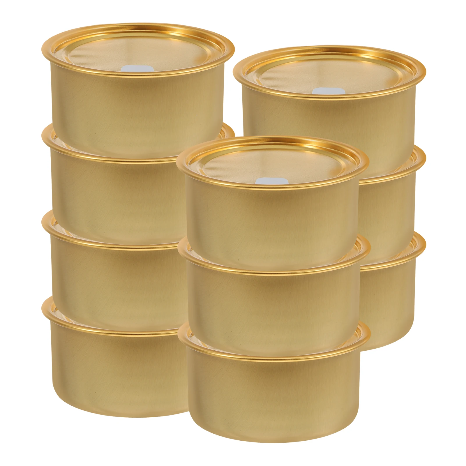 

10Pcs Aluminum Empty Tin Cans with Lid Easy Open Food Storage for Tea Coffee Pet Snacks Empty Tin Cans Tea Tins