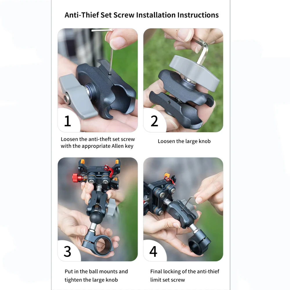Anti-theft alloy mobile phone for CFMOTO 250SR Double-arm type vehicle Aluminum shock-absorbing,  metal navigation stand