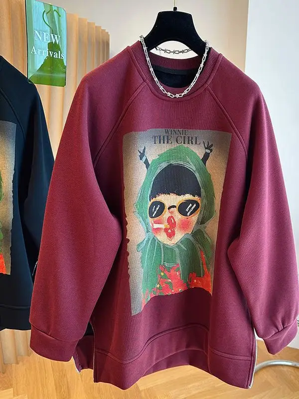 

Женская толстовка больших размеров на флисовой подкладке, свободного кроя, с раздельной молнией, осенне-зимняя, удобная, дышащая, немнущаяся