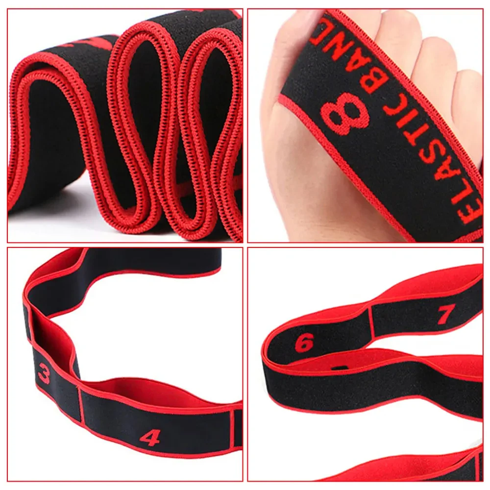8/10 Abschnitte Tanz Widerstand Band Yoga Stretching Pilates Fitness Digitale Elastizität Elastische Stretch Training Spannung Gürtel – Detail 4