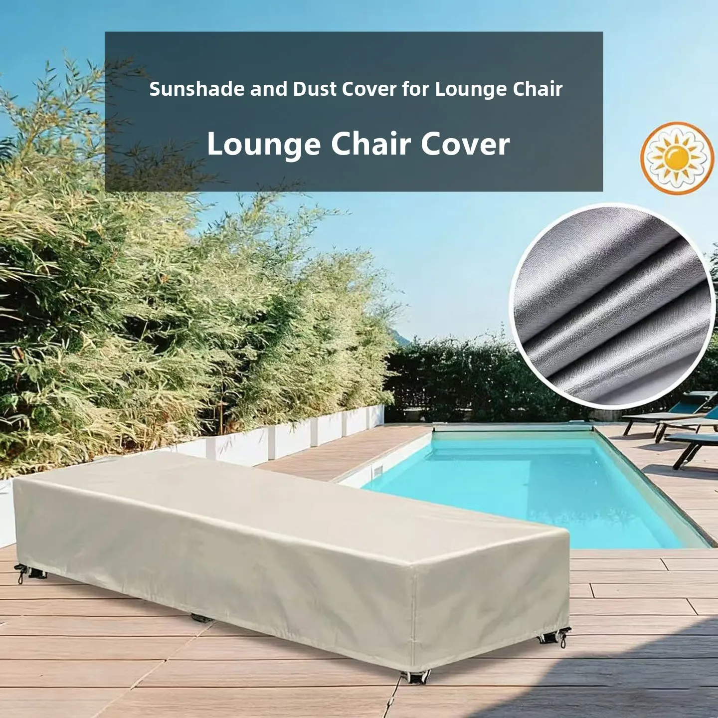 

Чехол для уличного шезлонга, пыле- и водонепроницаемый, для пляжного кресла, в стиле американского кантри, покрывало для бассейна и патио