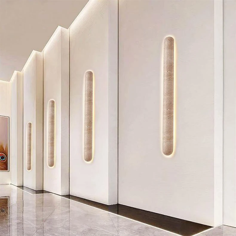 Natural Stone LED Wall Lamp 30 60 90CM Marble Atmosphere