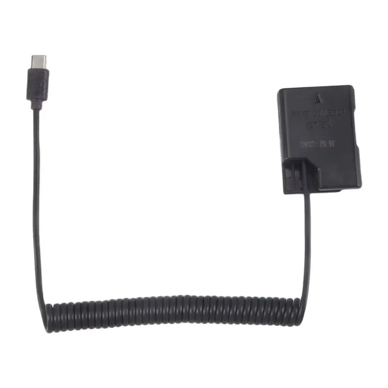 AA08-EL14 Dummy Coupler Battery Type-C Spring Cable For Nikon D3100 D3500 D5100 D5200 D5300 D5600 P7000 P7100 P7700 P7800 Replac