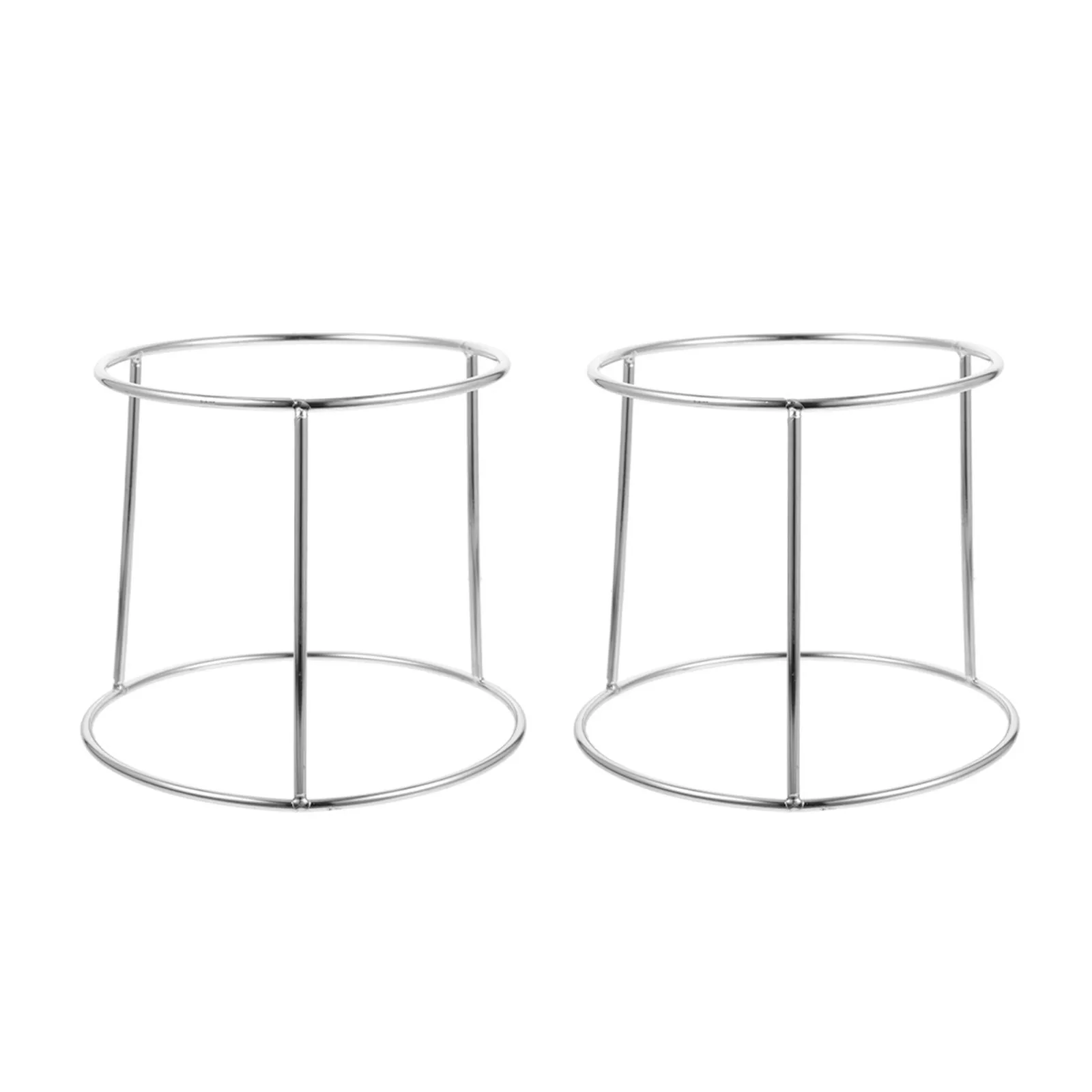 Lot de 2 supports à double niveau pour assiettes de fruits de mer, en acier inoxydable, présentoir de buffet pour pizzas, support de rangement pour plateaux alimentaires domestiques