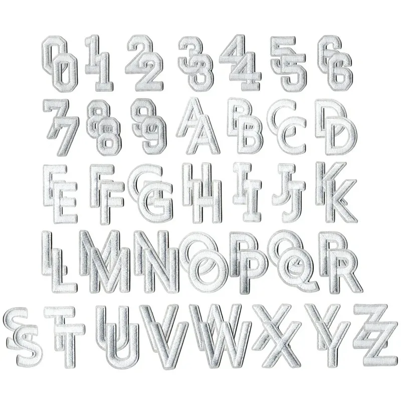 72pcs Iron on Letters and Numbers Patches Letter Patches Alphabet Embroidered Patch for Clothes A-Z Numbers 0-9 Applique