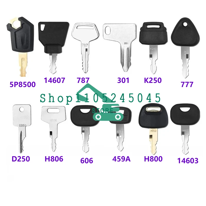 12 PCS New Master Key Ignition For Agricultural Heavy Plant Machinery Digger Tractor 777 606 5P8500 14607 459A H800 D250 787