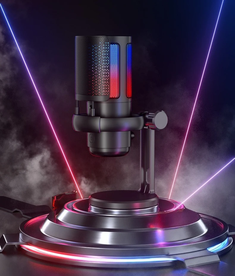 Computer desktop microphone RGB gaming conversation recording condenser microphone