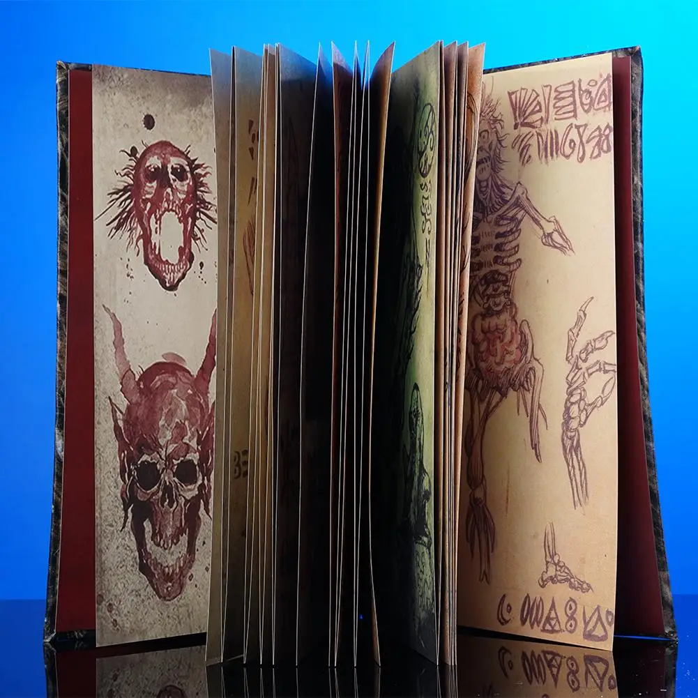 25cm Resin Necronomicon Devil Evil Dead Book Toy Model Dead Book Handicraft Ornaments  Three-Dimensional Flat Collectible Toys