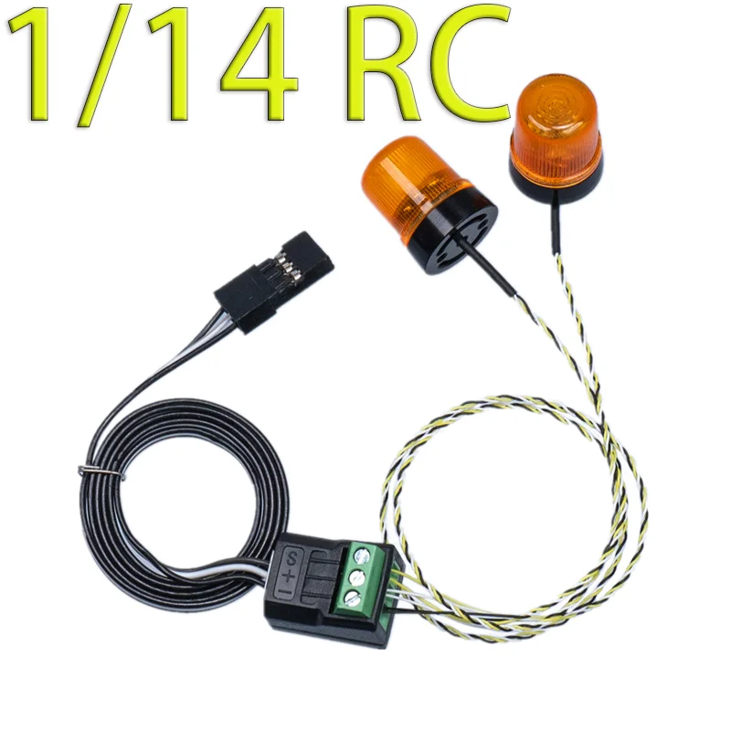 2 peças de lâmpada LED 5V rotativa, luz de advertência para caminhão RC Tamiya 1/14 SCANIA 770S R620 VOLVO BENZ Arocs MAN TGX, acessórios para carros