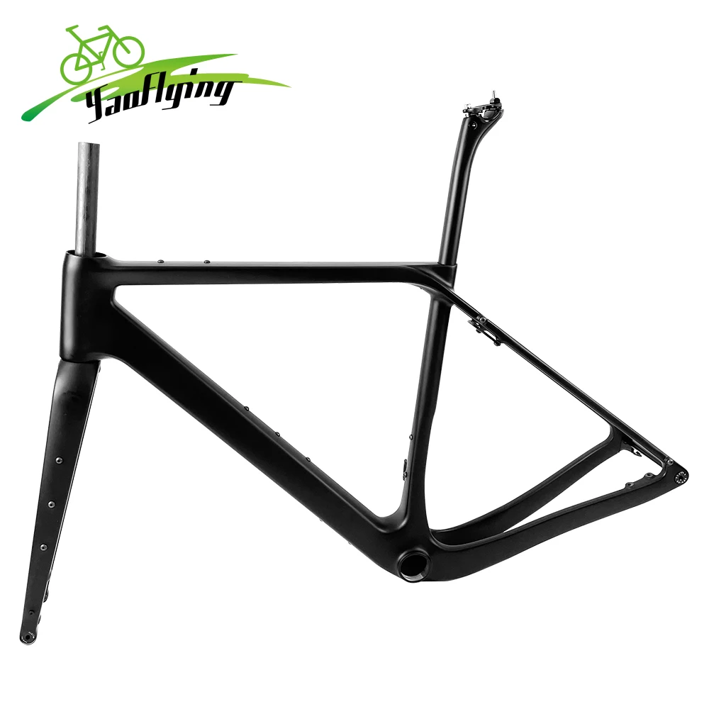 

Airwolf 2026 New Arrival 700*50C UDH Carbon Gravel Bike Frame T47 XS S M L XL Carbon Cyclecross Bicycle Bike Frame Handlebar