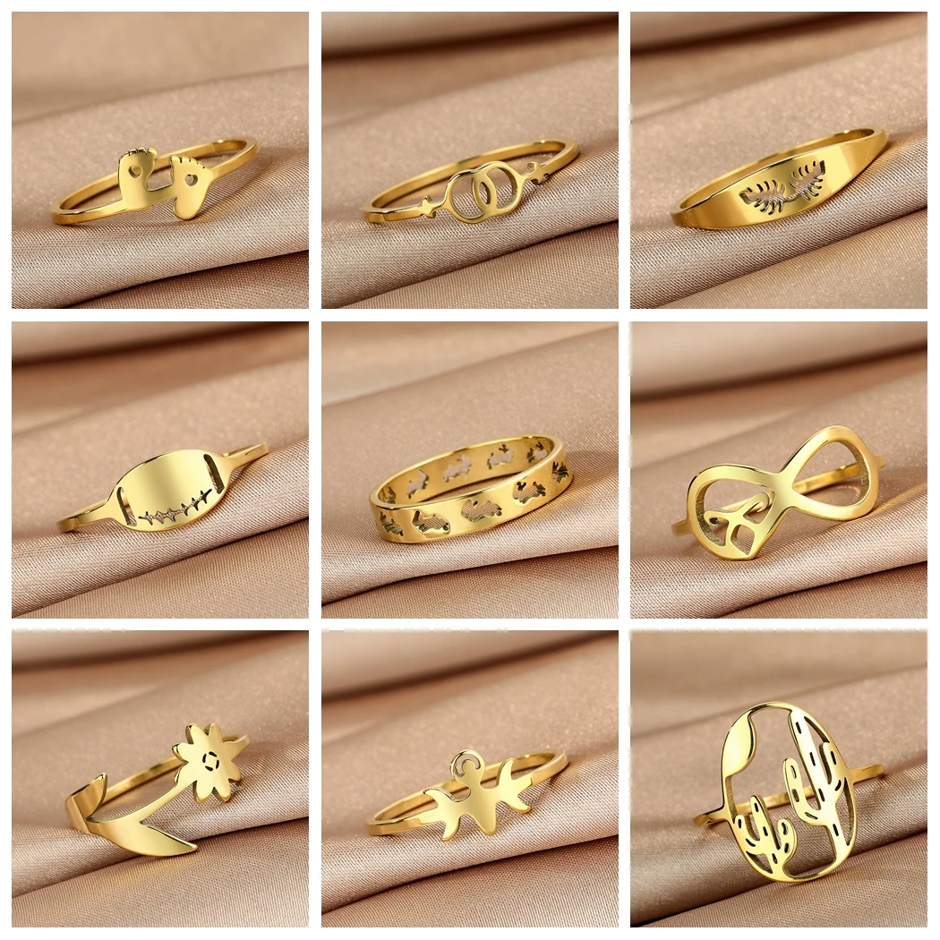 kinitial-из-нержавеющей-стали-детские-ножки-призрак-регби-бесконечная-головоломка-кольцо-на-палец-для-женщин-ювелирные-изделия-штабелируемые-кольца-bague