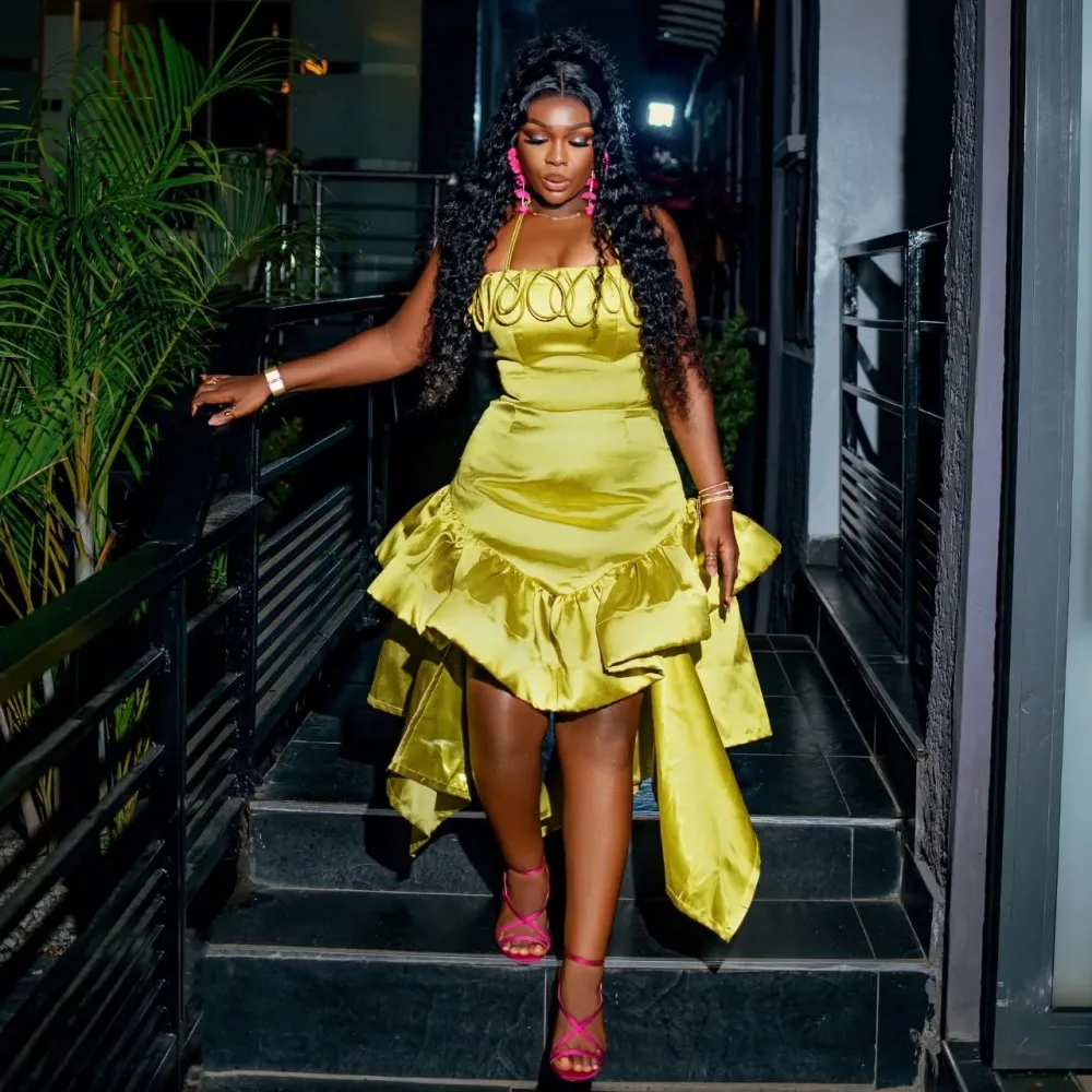 

Asymmetrical Prom Dresses Strapless Mermaid Plus Size Aso Ebi Girls Christmas Wear Birthday Dress New Year Evening Gowns 2026