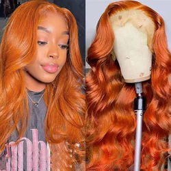 Ginger 13x6 HD Lace Frontal Wig Human Hair Body Wave Lace Front Human Hair Wig for Women Choice Cosplay 30 inch Colored Wigs