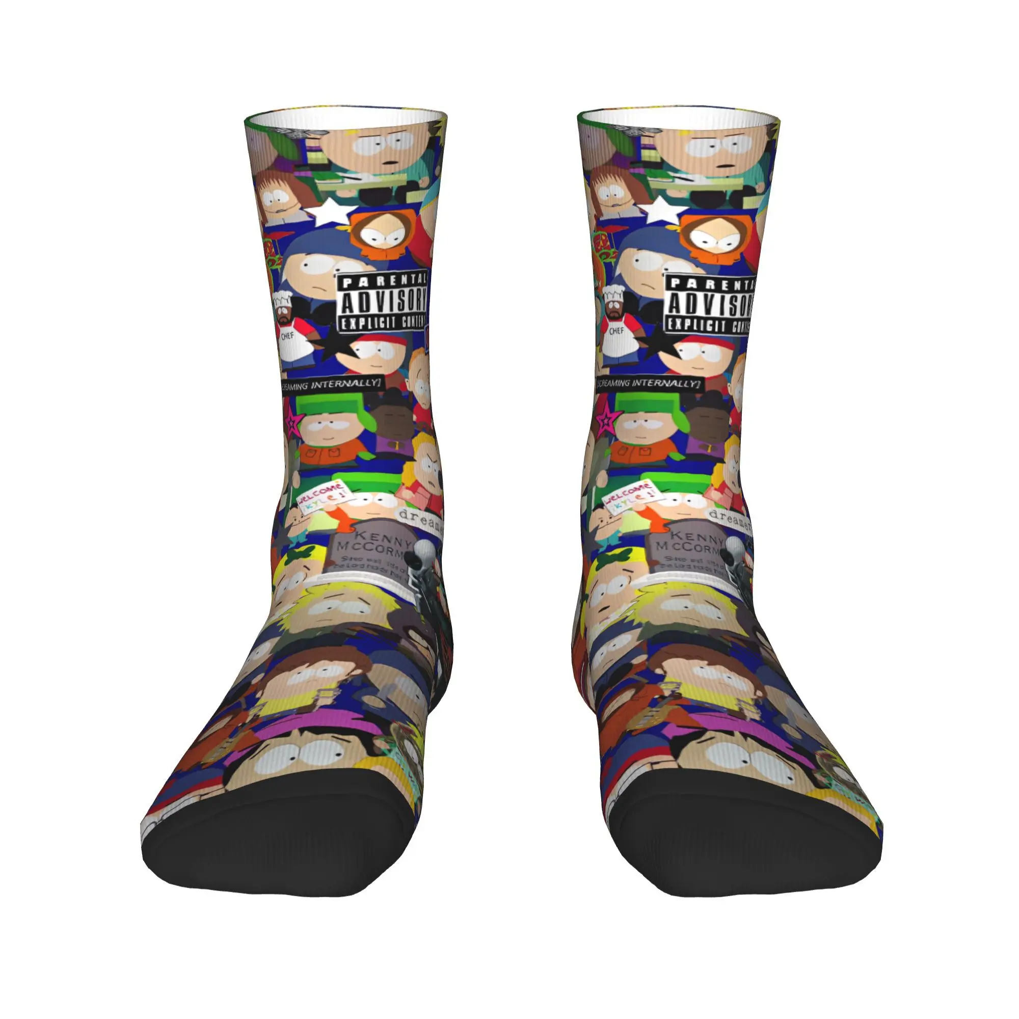 Cartoon S-Souths Cute P-Parks Socks  Harajuku Stockings Couple High Quality Running Sports Socks Winter Graphic Anti Slip Socks