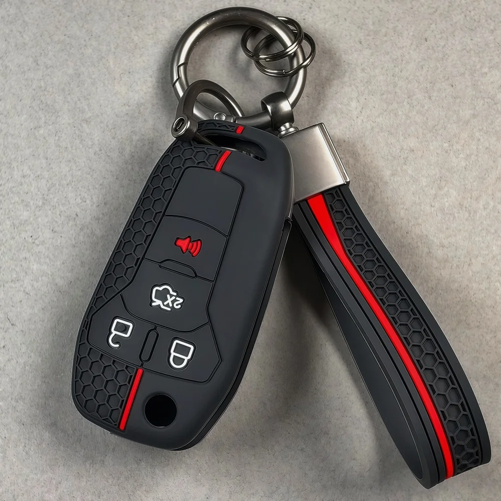 Schlüsselanhänger Silikon-Schlüsselhülle für Ford Fusion Ka GM 2014 2015 2016 2018 2020 Klappbare Autoschlüssel-Abdeckung Schlüsselanhänger