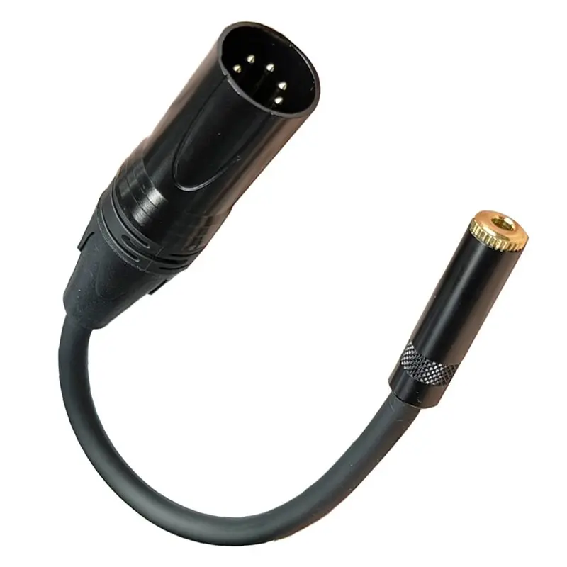 Kabel audio XLR 5-pinowy męski na 3.5mm żeński, symetryczny, do sceny i słuchawek — zdjęcie produktu 5