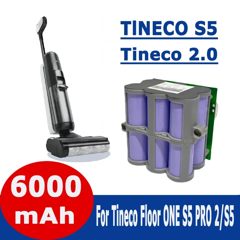 Vacuum Cleaner Battery 21.6V，Replacement Battery, For Tineco Floor ONE S5 PRO 2/S5 Smart/Steam Floor Washer Accessories