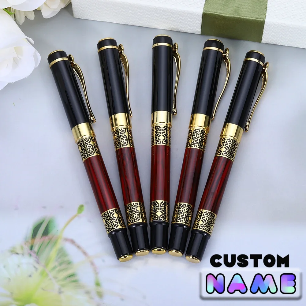 

Metal Wood Grain Fountain Pen School Supplies Pen Student for Ballpoint Pen Stationery Supply Fountain High Quality with Box