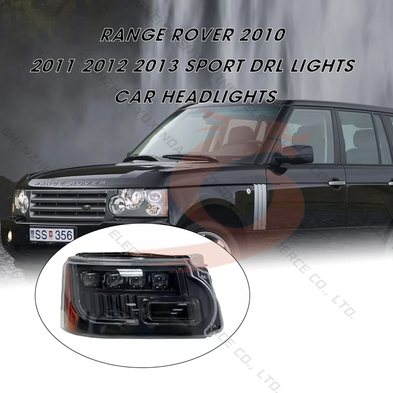 مصباح أمامي تلقائي عالي الجودة لسيارة LandRover 10 RANGE ROVER SPORT ترقية إلى مجموعة المصابيح الأمامية الرياضية