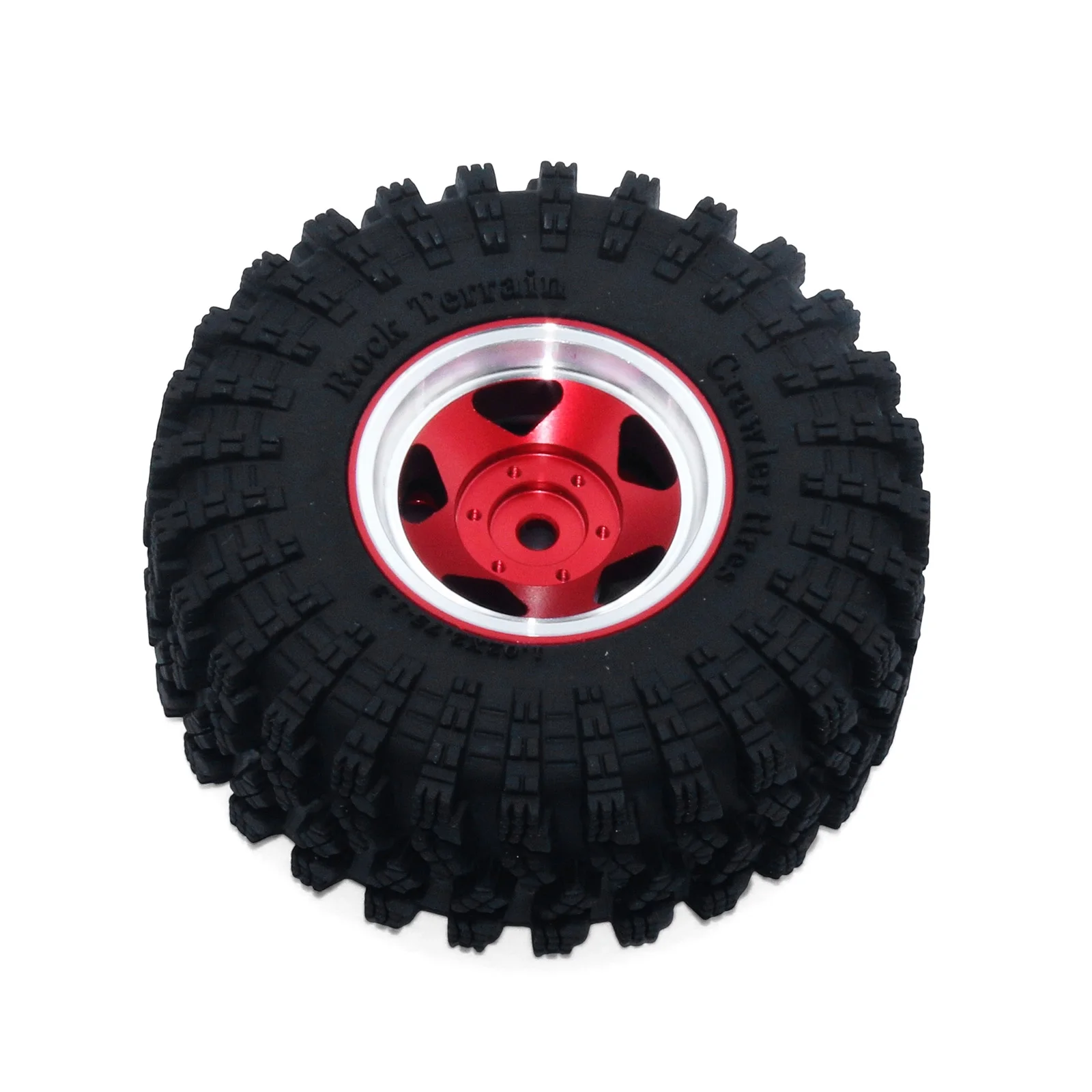 1,0-Zoll-Bettrock-Kletterreifen |     Reifen aus weichem Gummi mit hohem Griff |     Geeignet für RC-Kletterwagen im Maßstab 1:18 und 1/24 wie Scx24/Fcx24/Trx4M/Ax24