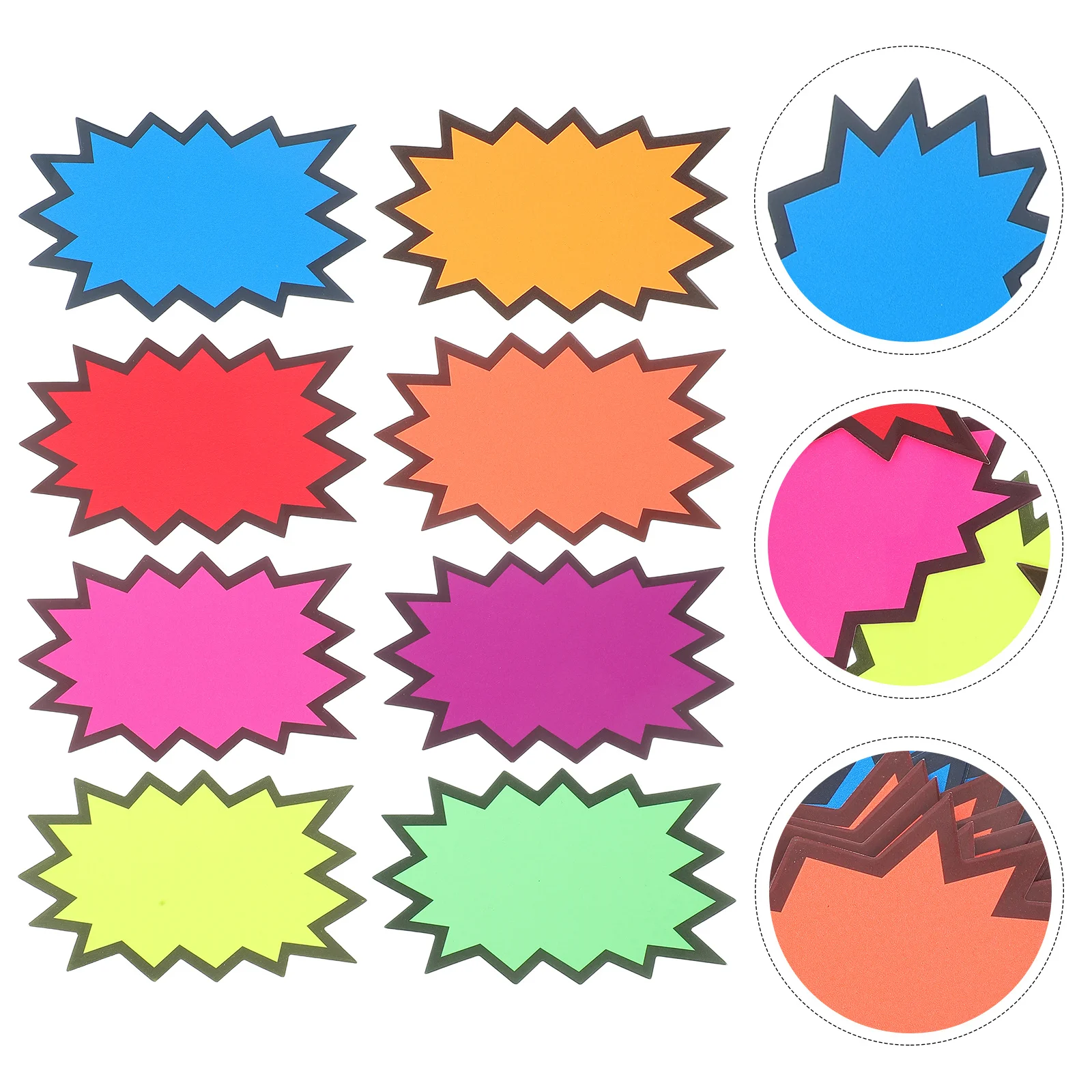 80개 소매 가격표 형광 태그 눈에 띄는 디자인 빈 카드 판매 행사 매장 할인 가격표 태그