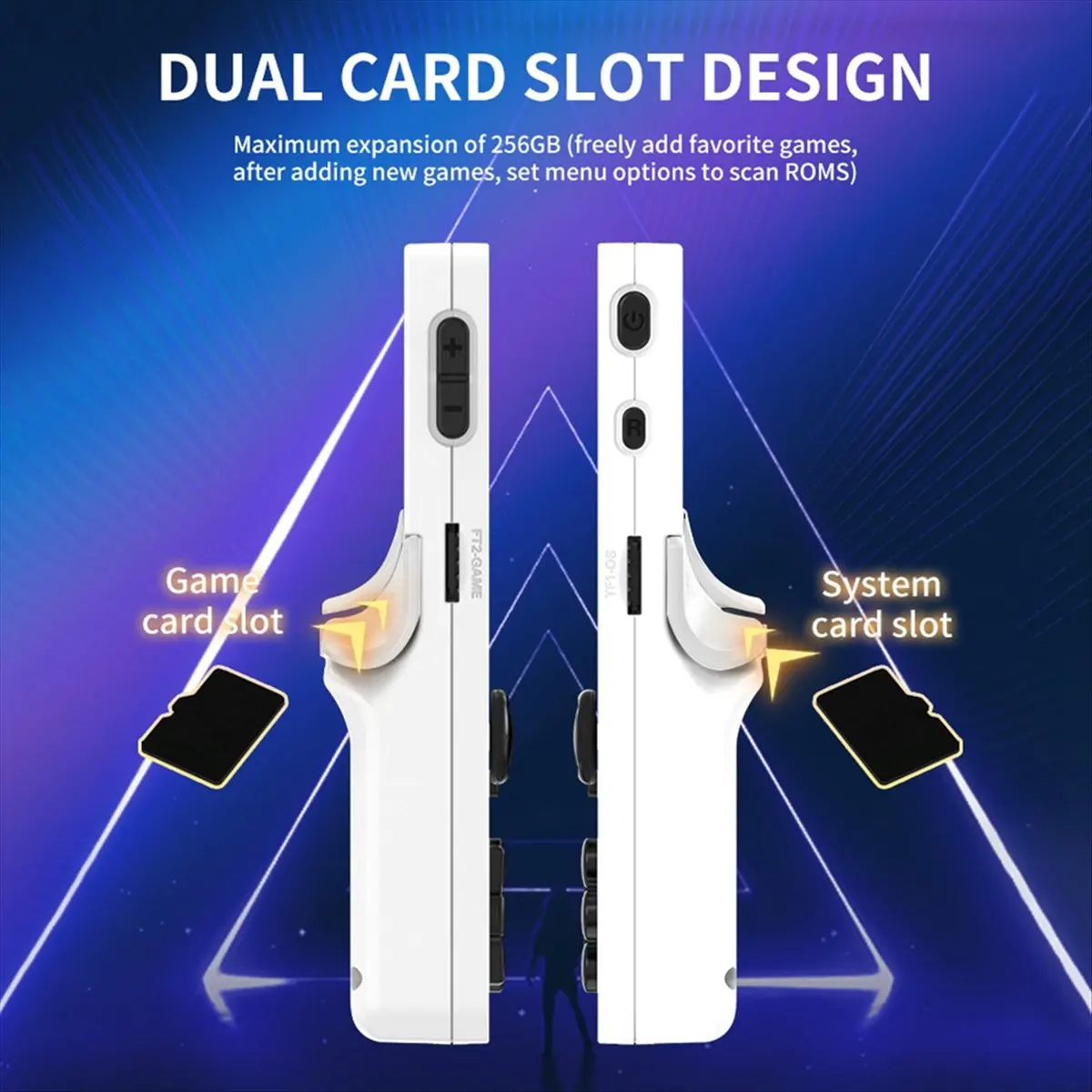 AC23★♠◐X35S Handheld Video Game Console Hall Joystick Open Source 16G+128G Retro Game Controller for //N64/ Emulator B
