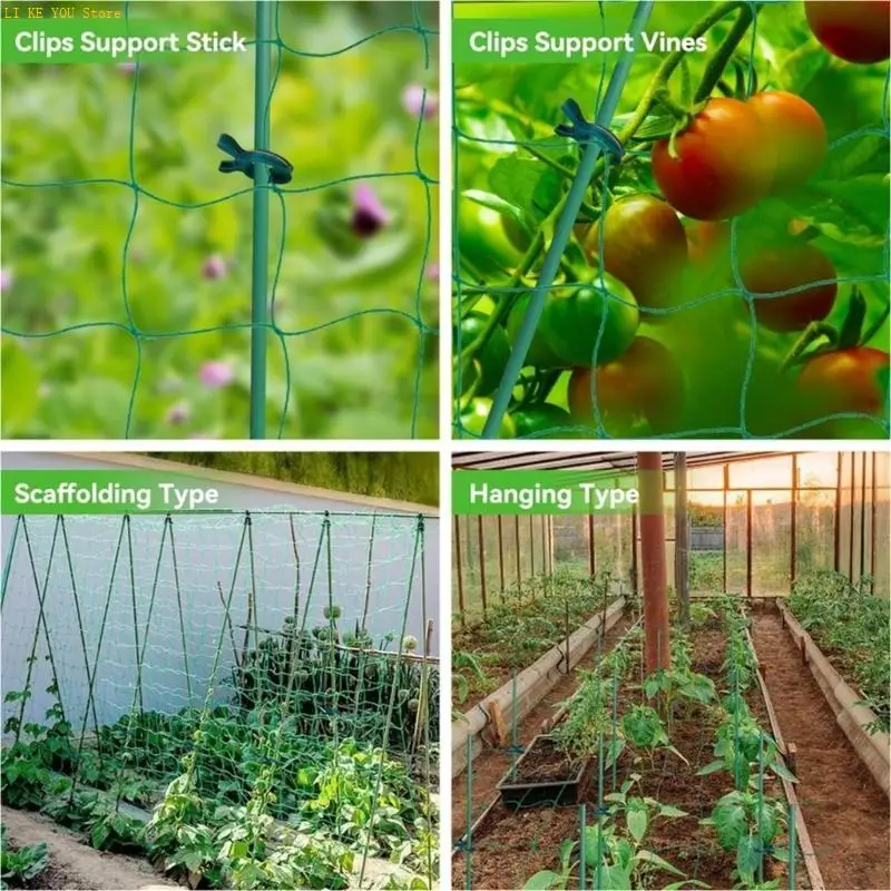 W3JE Garden Plant Trellis Netting Mesh Climbing Hydroponics Net for Climbing Plant