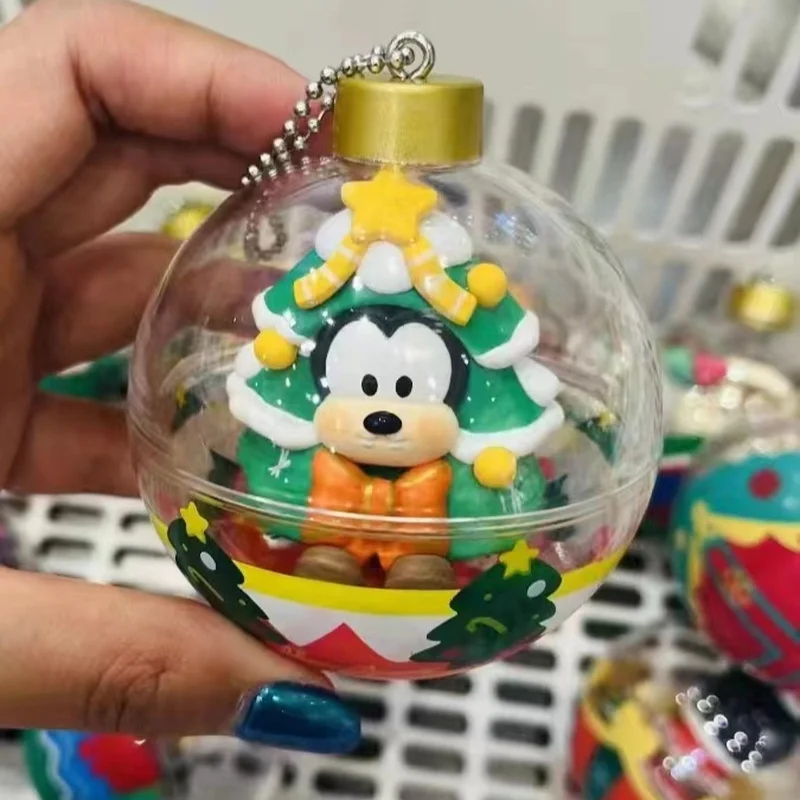 Disney mickey família série bola de natal tema caixa misteriosa caixa cega pingente anime decoração periférica presente natal do miúdo