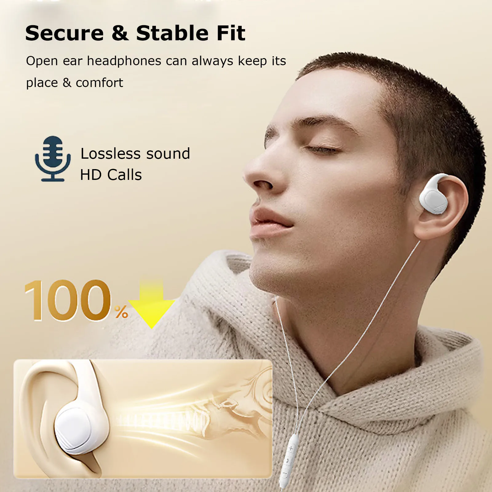 سماعات أذن سلكية مقاس 3.5 ملم، سماعة ألعاب خفيفة الوزن مع ميكروفون للمكالمات عالية الدقة، سماعات رأس مريحة للارتداء