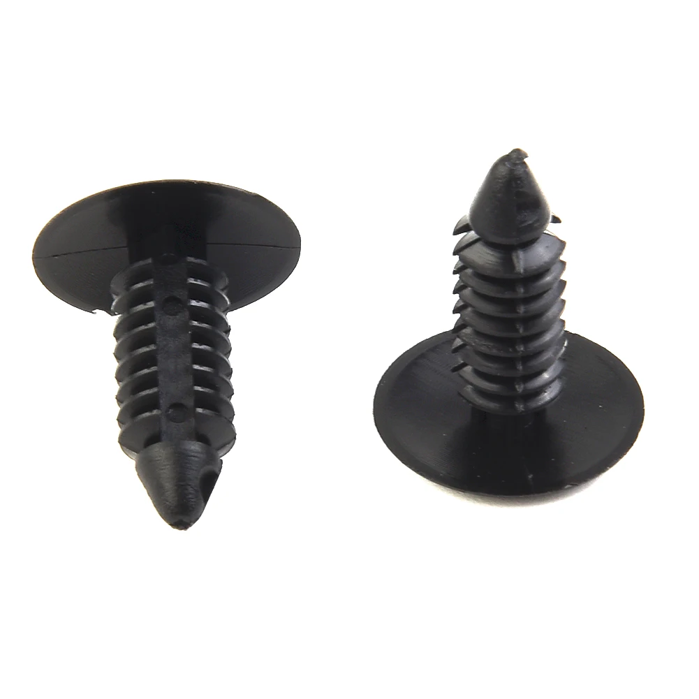 4pcs Clips Bumper Plugs Clip For Front License Plate Holes Cover  Black Plastic 7mm Hole 22.7mm X18.9mm Auto Fastener & Clip