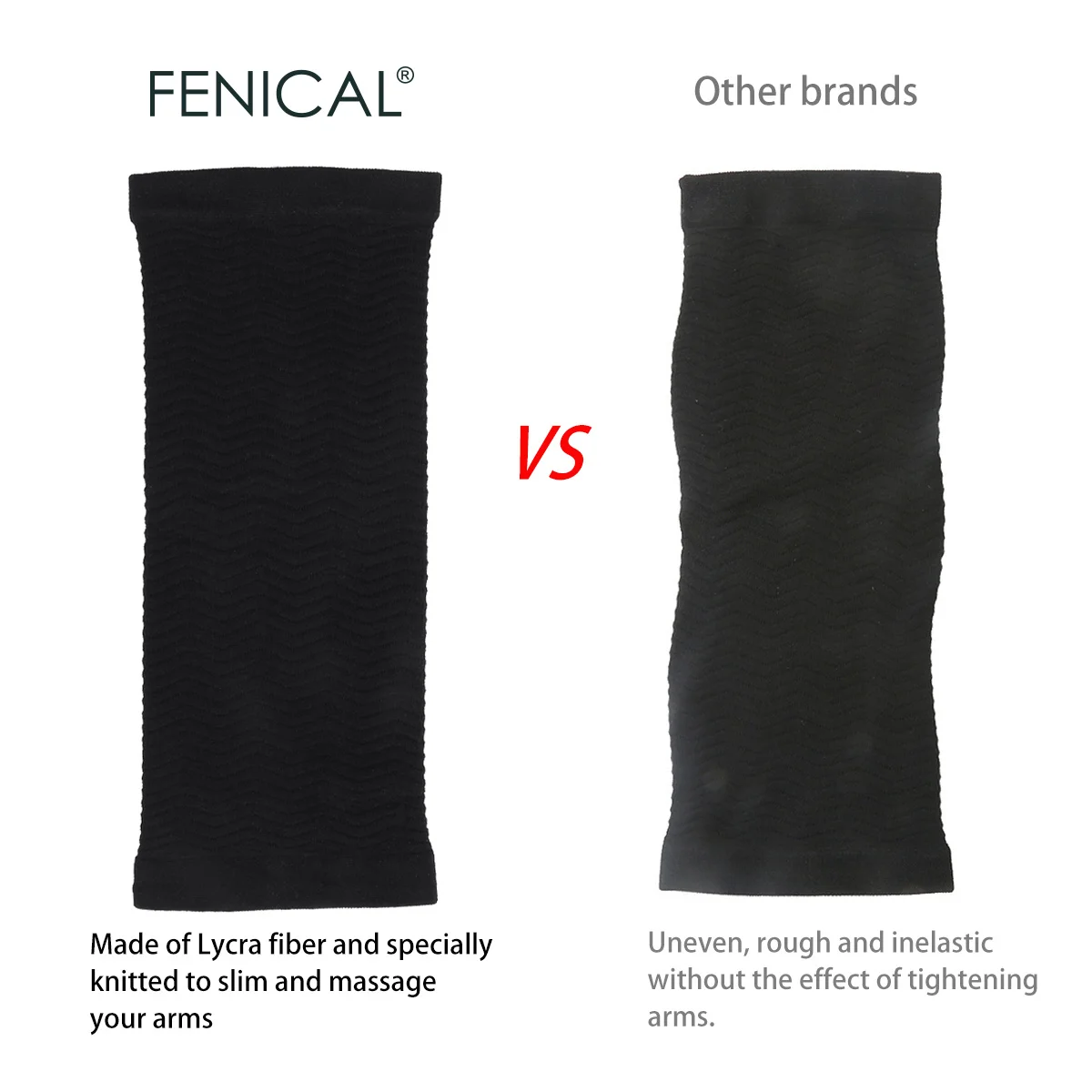 

Arm Slimming Shaper Black Fenical Massage Band Fat Burner Wave Pattern Slim Arm Massager