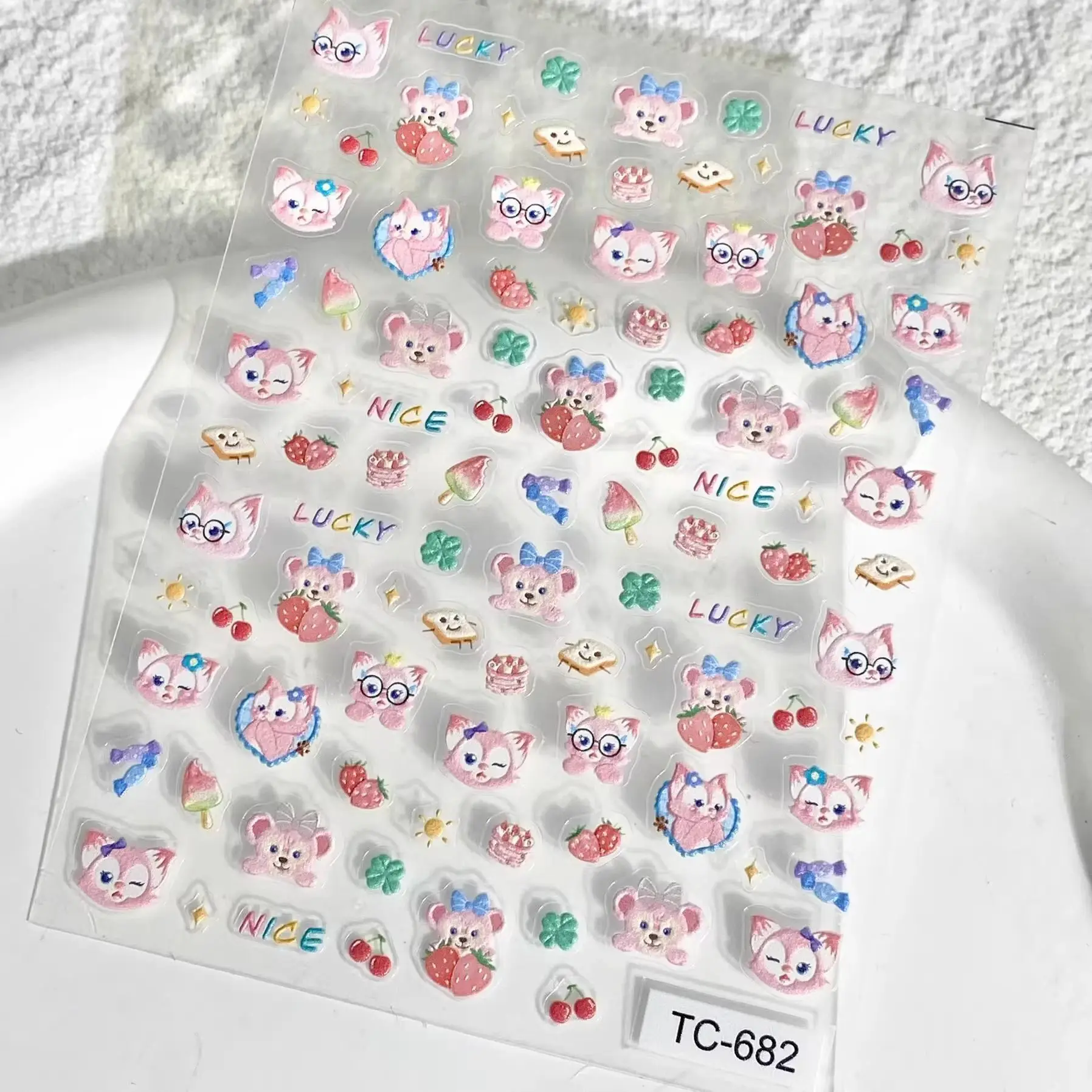 ديزني جديد لطيف غواوي لينا حسناء الإغاثة ملصقات الأظافر للماء لاصق لطيف الكرتون مسمار أعواد تزيين #2