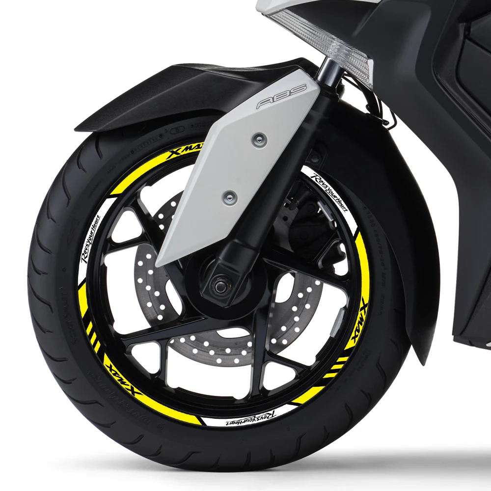 オートバイのホイールステッカー,スクーターのリムステッカー,アクセサリー,ストリップテープ,xmax 150, 250, 300,xmax300,xmax250,xmax150
