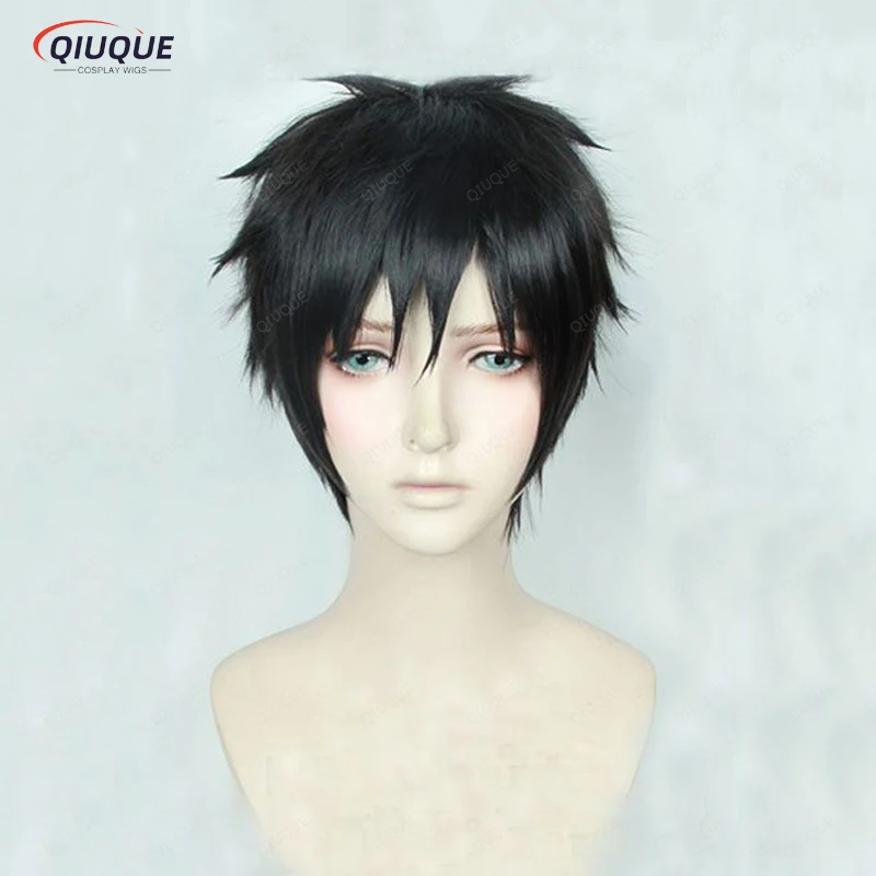 High Quality Anime Katsuki Yuuri Cosplay Wig Short Straight Heat Resistant Synthetic Hair Party Wig + Track + Cap