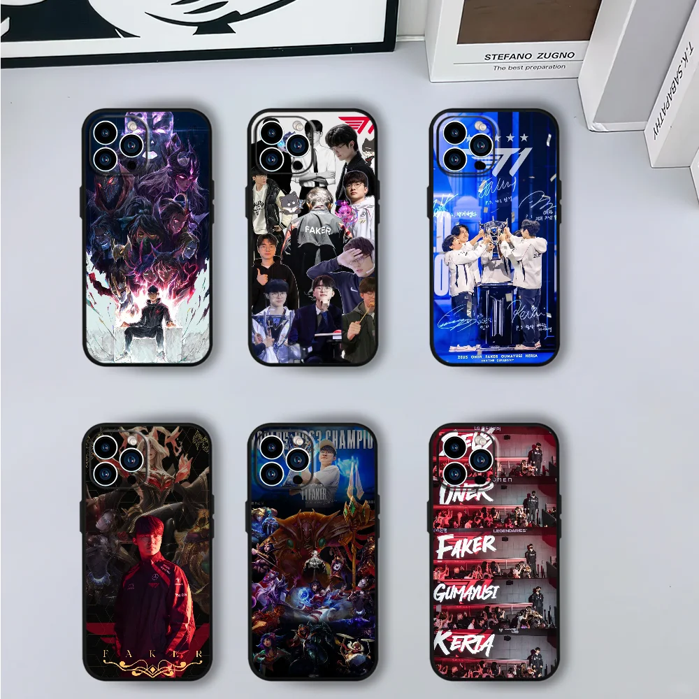 Чехол для телефона Faker LOL SKT T1 FUNDA для iPhone 12, 11, 13, 14, 15, 16, 17 MINI Max Pro Plus, мягкий силиконовый черный чехол
